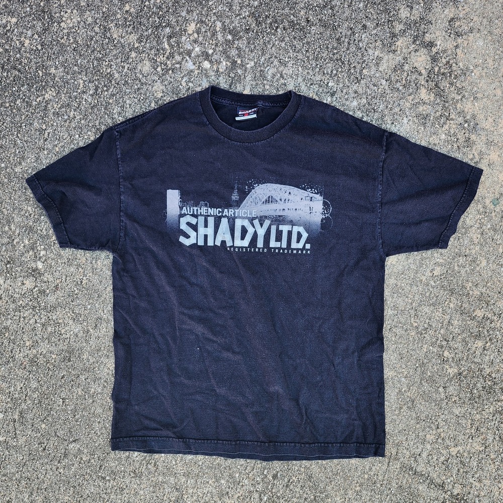 Vintage Y2K Shady Ltd Eminem T Shirt Mens Large Black Rap Tee Skater Grunge 90s